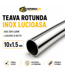 Teava rotunda inox lucios AISI 304 LUSM, 10 x 1.5 mm, 6 metri